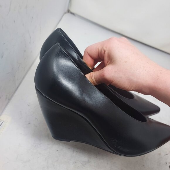 Loro Piana Black Viola High Wedge Pump Shoe - Picture 9 of 12